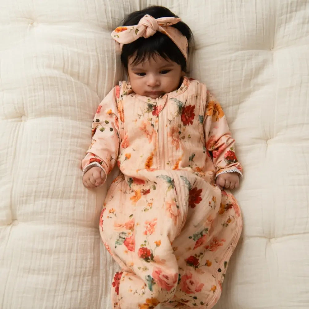 Cot &amp; Candy Baby Organic Baby Muslin Sleeping Bag-Floras