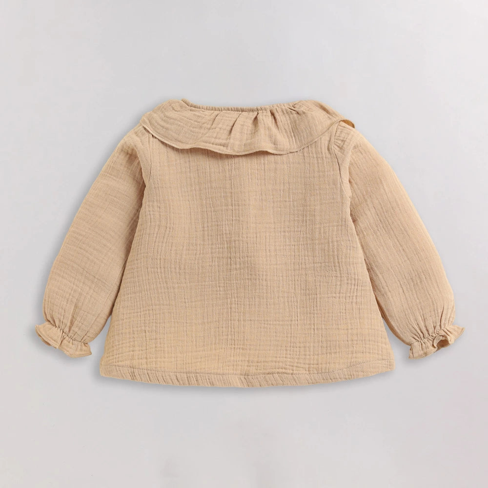 Cot &amp; Candy Baby Organic Girls Cordset - Latte