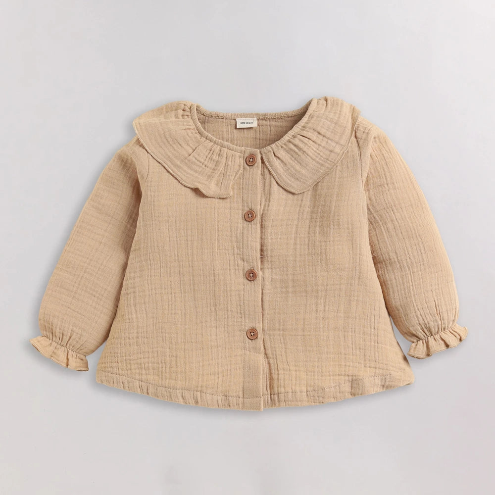 Cot &amp; Candy Baby Organic Girls Cordset - Latte