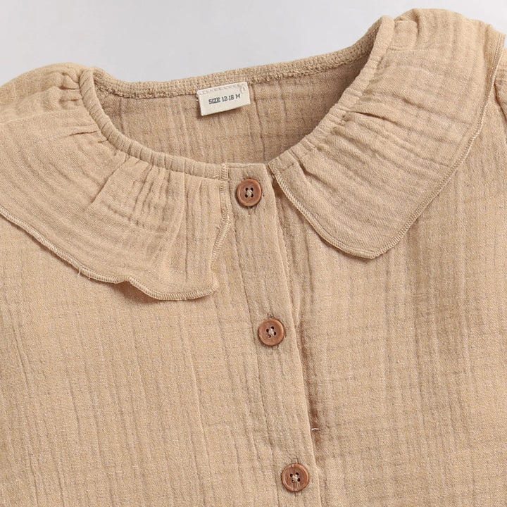 Cot &amp; Candy Baby Organic Girls Cordset - Latte