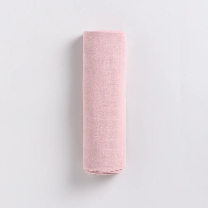 Cot &amp; Candy Baby Organic Muslin Swaddle Wrap-Blush Pink