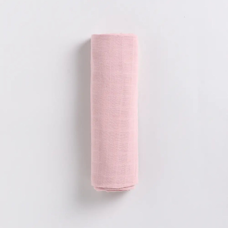 Cot & Candy Baby Organic Muslin Swaddle Wrap-Blush Pink