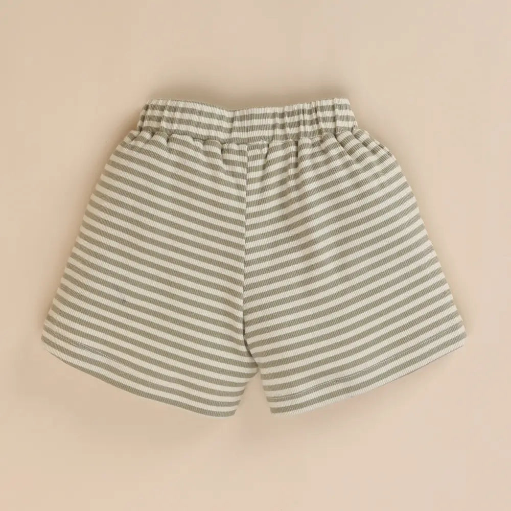 Cot &amp; Candy Baby Organic Short Sleeve T-shirt with Shorts - Dewkist Stripe