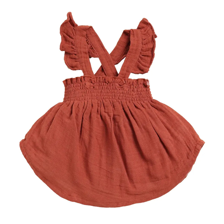 Cot & Candy Baby Organic Muslin Sleeveless Frill Top-Picante