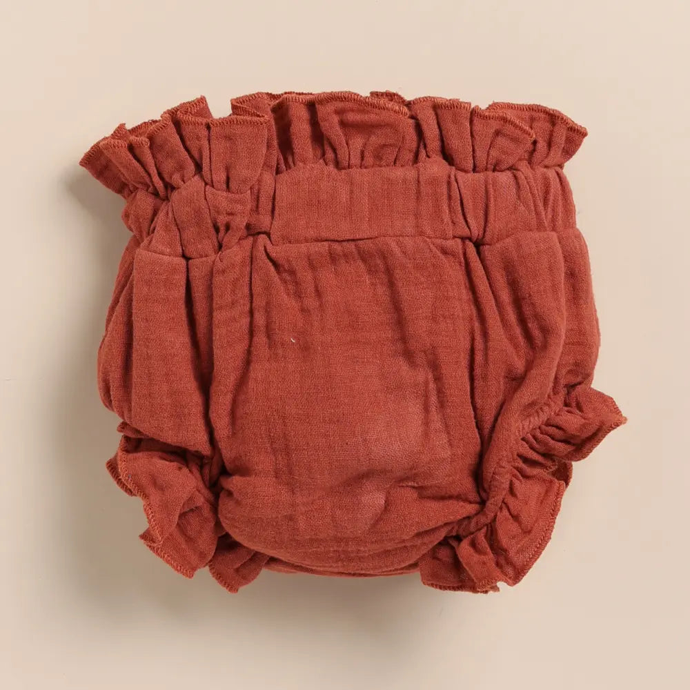 Cot &amp; Candy Baby Organic Muslin High Waist Bloomer-Picante