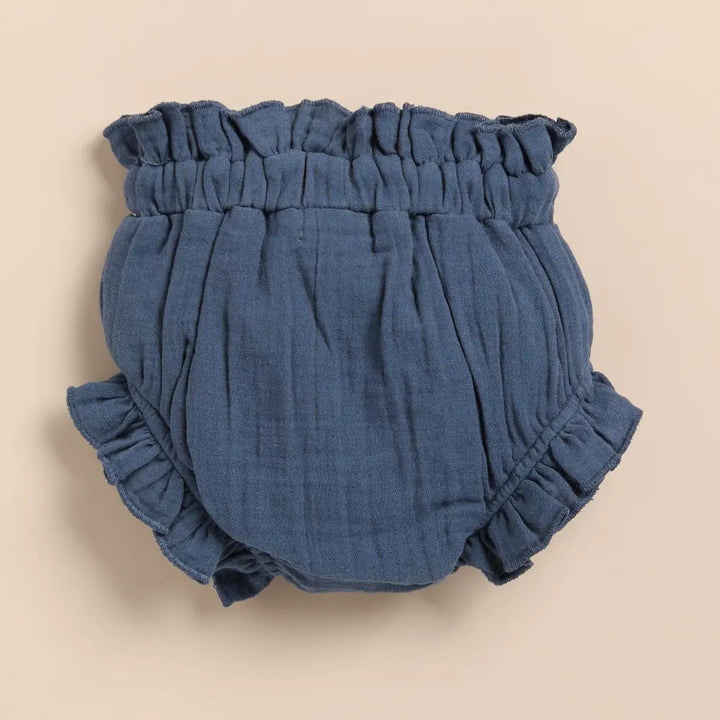 Cot &amp; Candy Baby Organic Muslin High Waist Bloomer-Navy