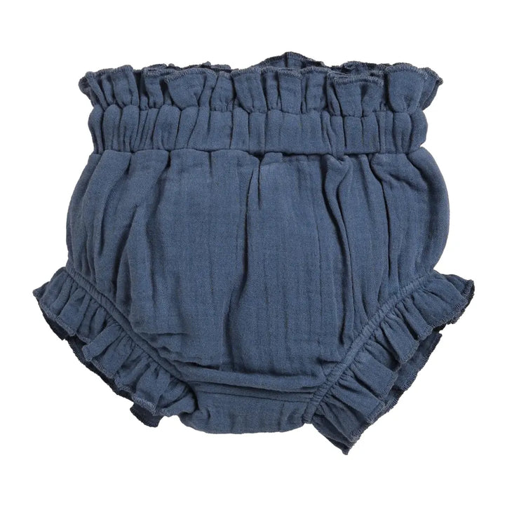 Cot &amp; Candy Baby Organic Muslin High Waist Bloomer-Navy