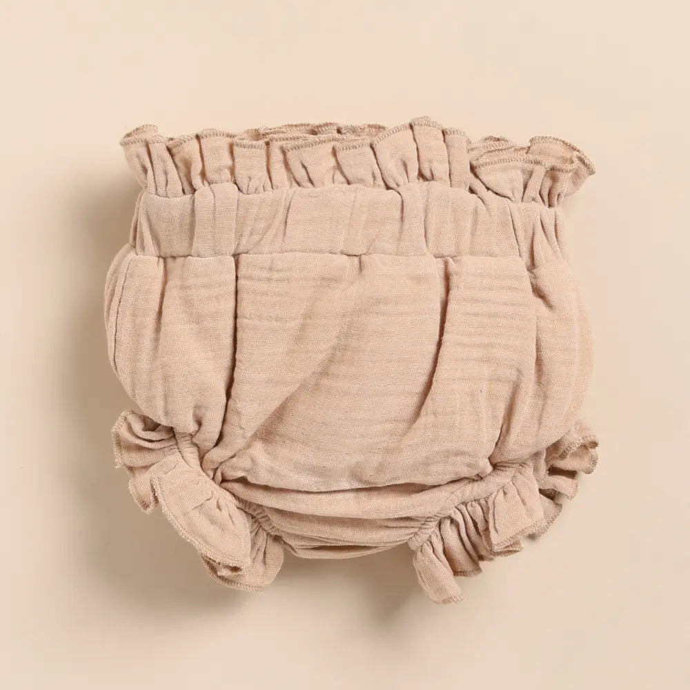Cot &amp; Candy Baby Organic Muslin High Waist Bloomer-Latte