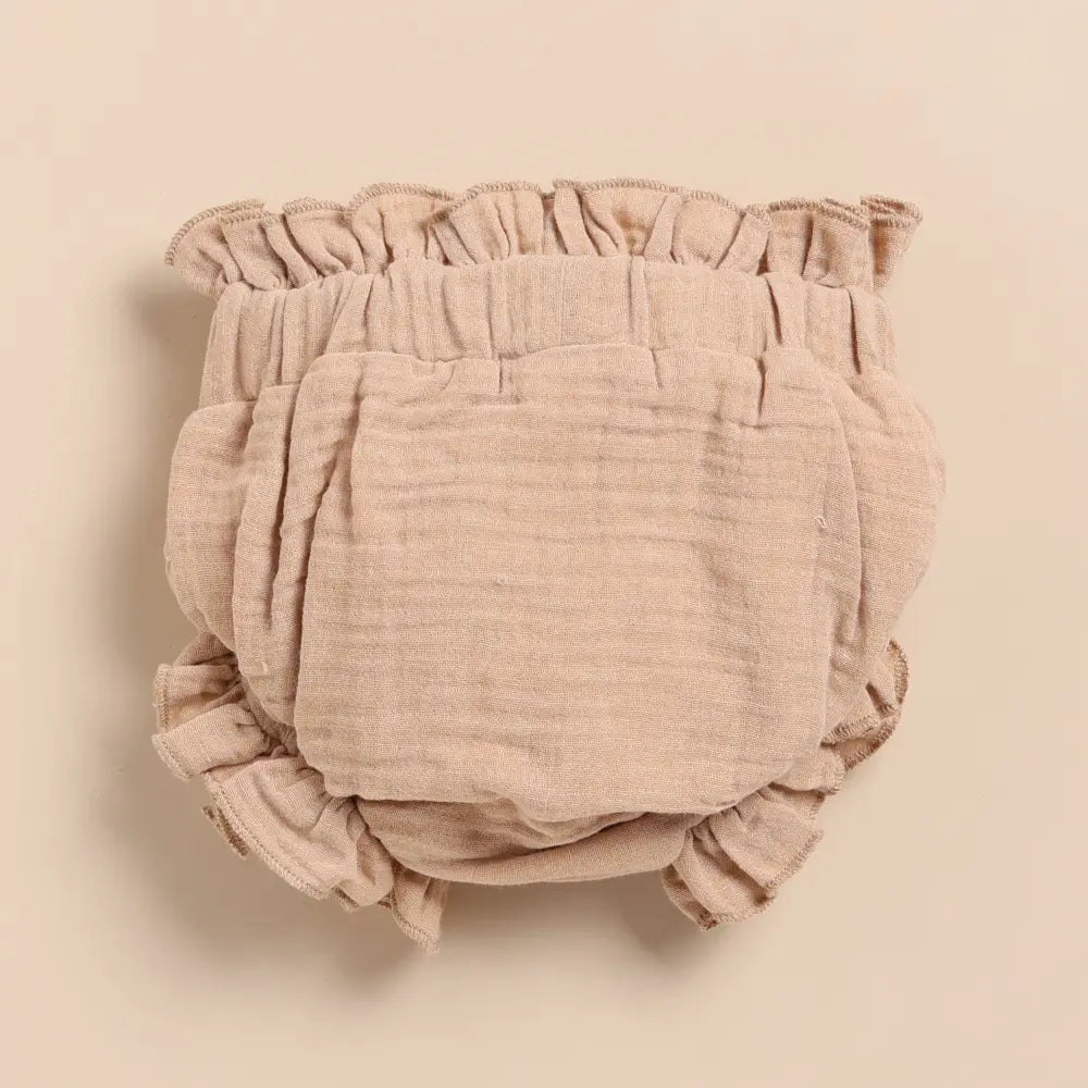 Cot &amp; Candy Baby Organic Muslin High Waist Bloomer-Latte