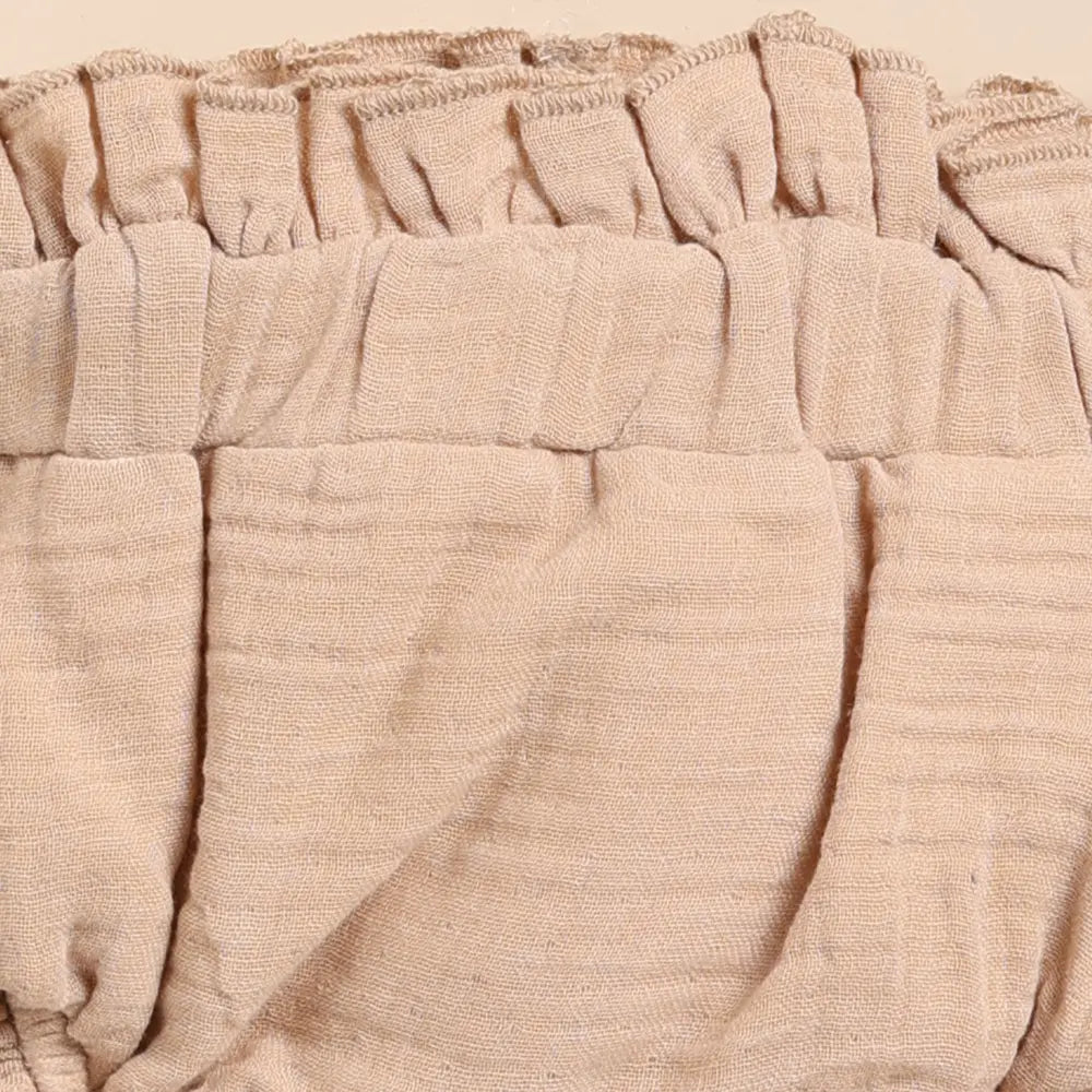 Cot &amp; Candy Baby Organic Muslin High Waist Bloomer-Latte