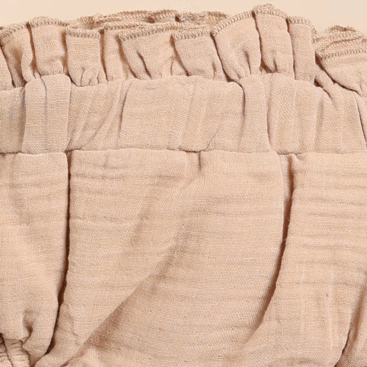 Cot &amp; Candy Baby Organic Muslin High Waist Bloomer-Latte