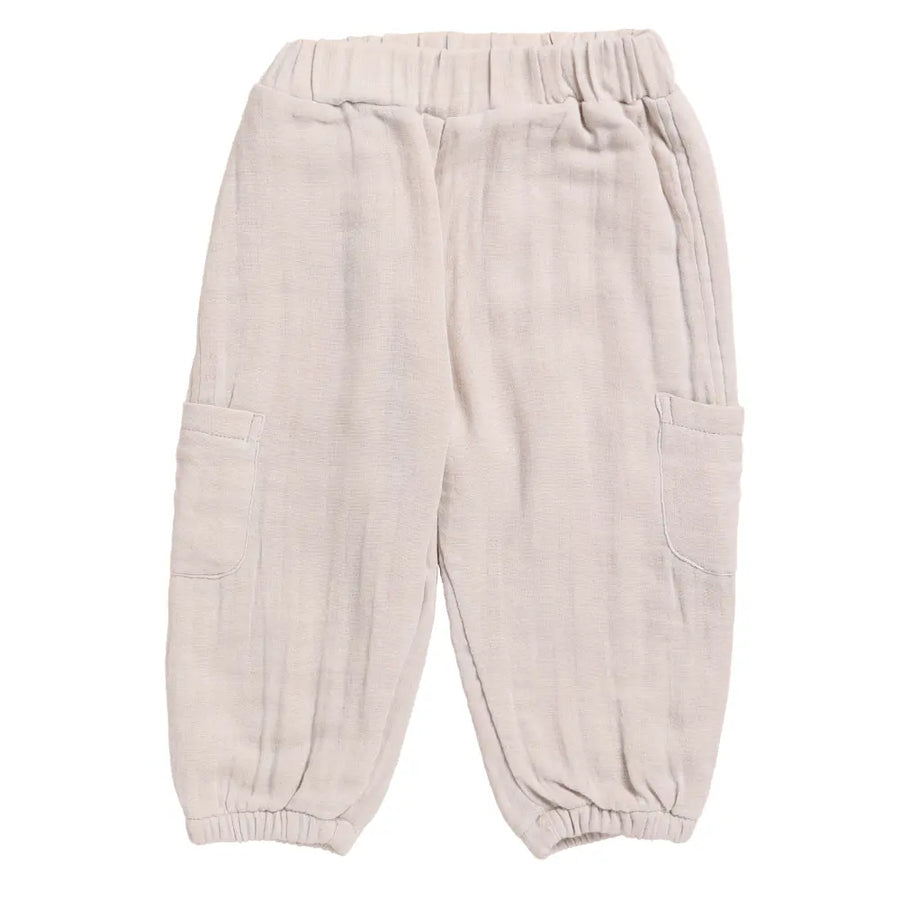 Cot & Candy Baby Organic Muslin Lounge Pants-Oatmeal