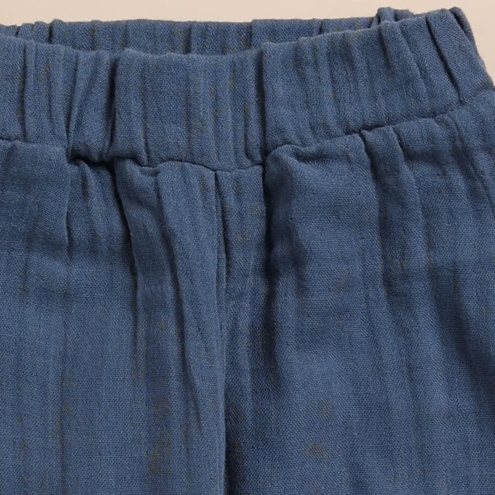 Cot &amp; Candy Baby Organic Muslin Lounge Pants-Navy