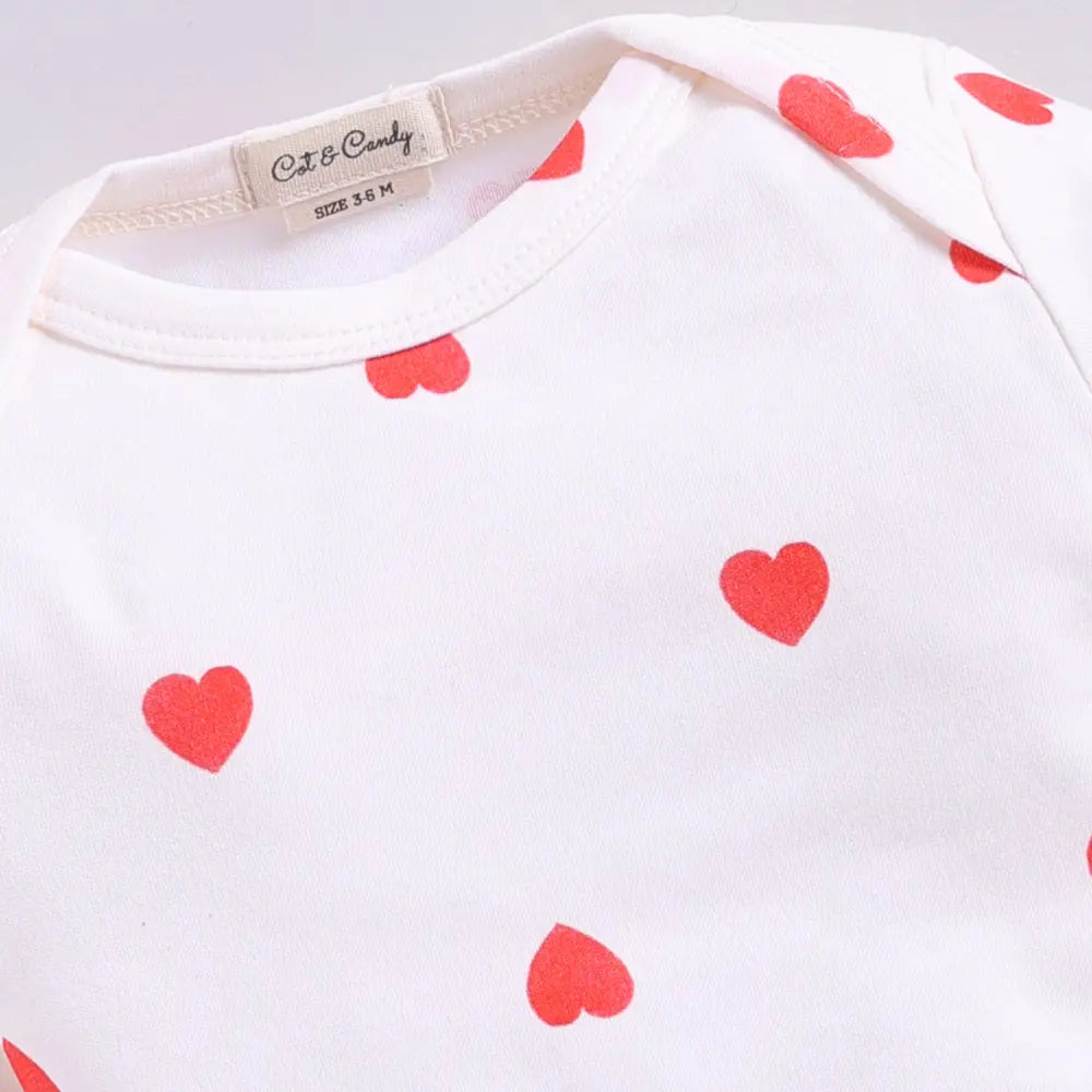 Cot &amp; Candy Baby Organic Long Sleeve Bodysuit - Tiny Love Collection Print
