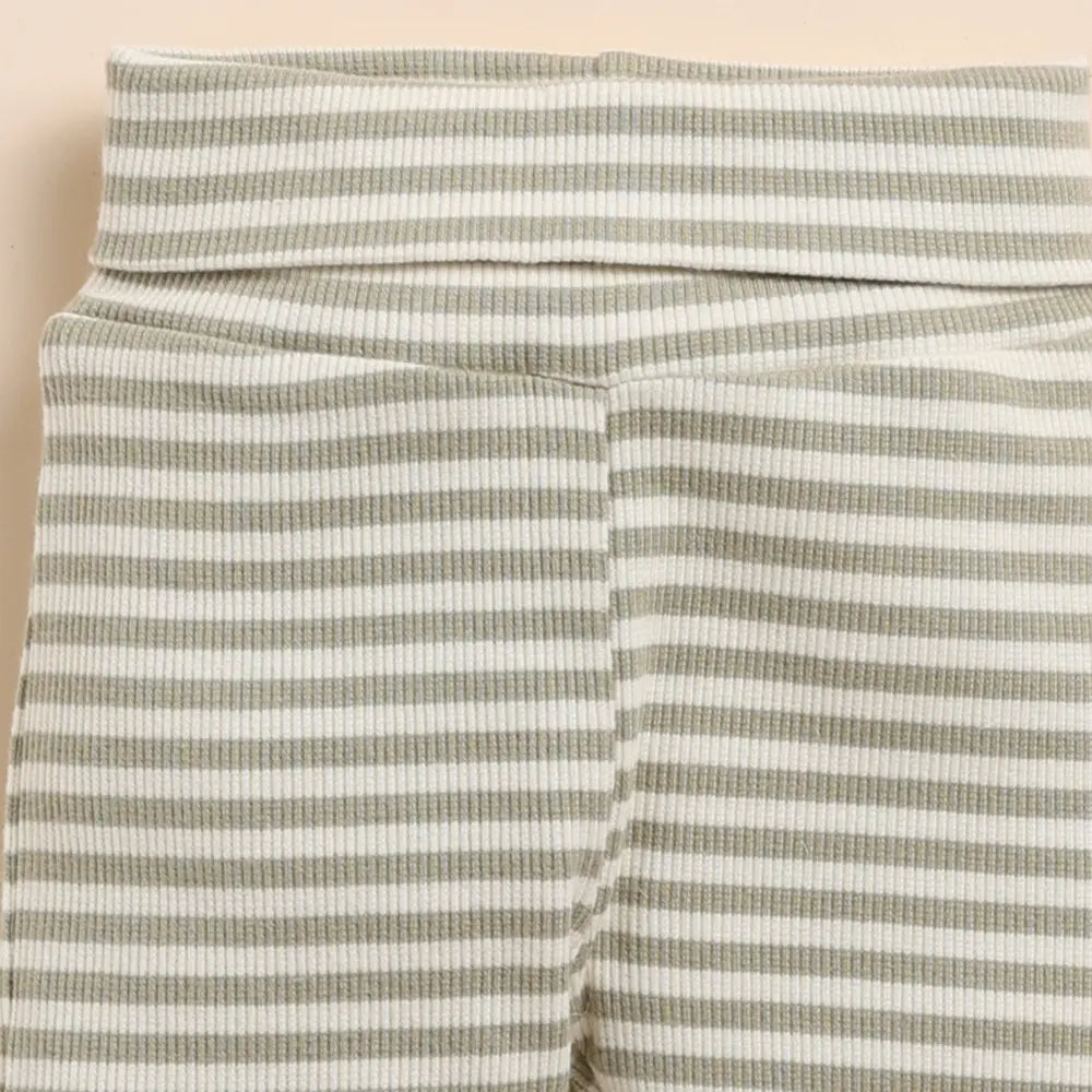 Cot &amp; Candy Baby Organic Drawstring Leggings - Dewkist Stripe