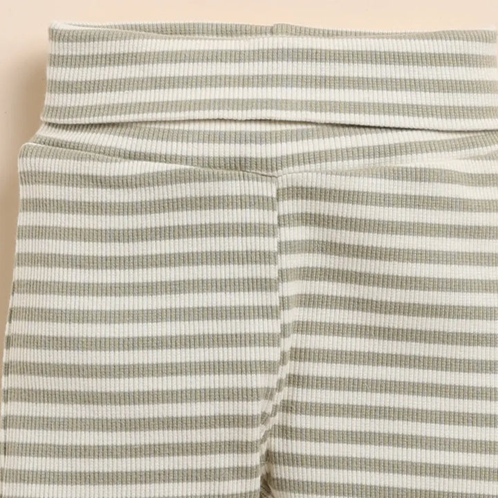 Cot &amp; Candy Baby Organic Drawstring Leggings - Dewkist Stripe