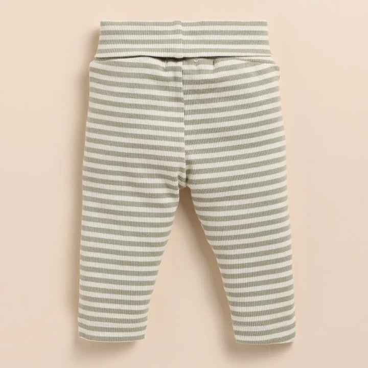 Cot &amp; Candy Baby Organic Drawstring Leggings - Dewkist Stripe