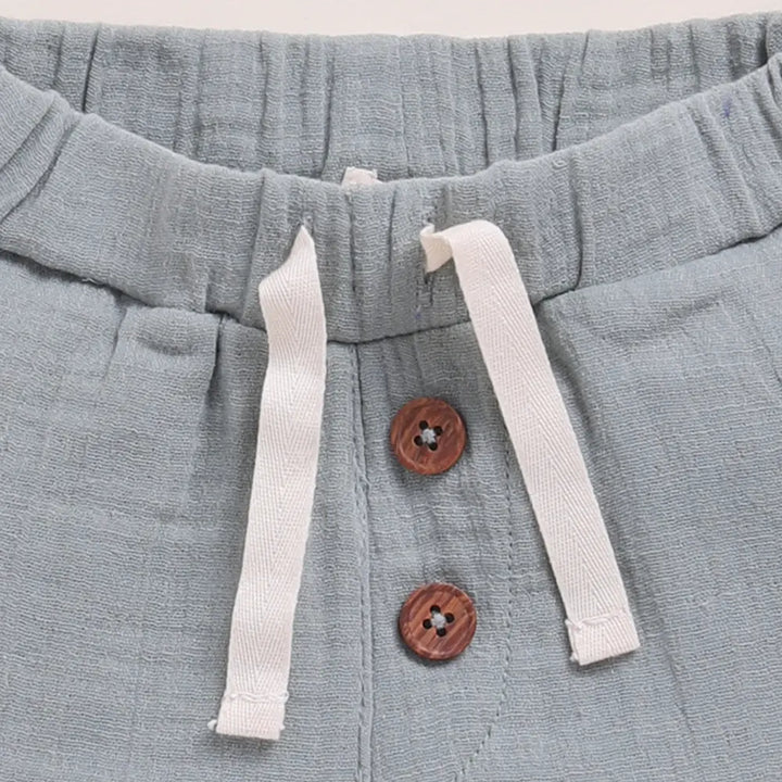Cot &amp; Candy Baby Organic Muslin Oversized Tee With Muslin Shorts-Spring Floral + Sage
