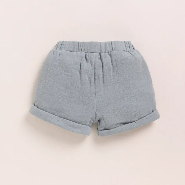 Cot &amp; Candy Baby Organic Muslin Oversized Tee With Muslin Shorts-Spring Floral + Sage