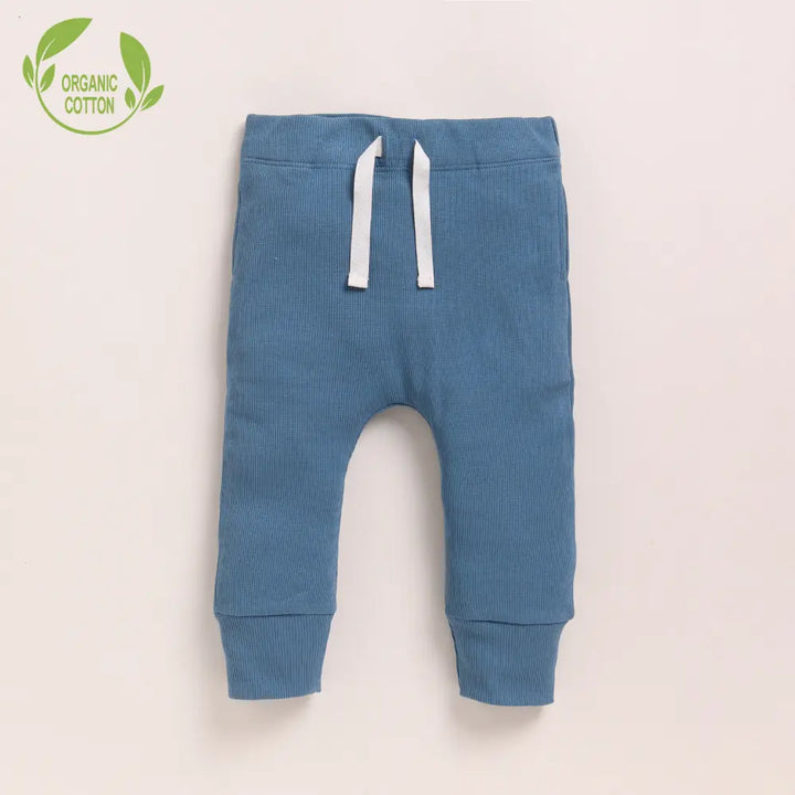 Cot &amp; Candy Baby Organic Muslin Oversized Tee With Legging-Spring Floral + Denim