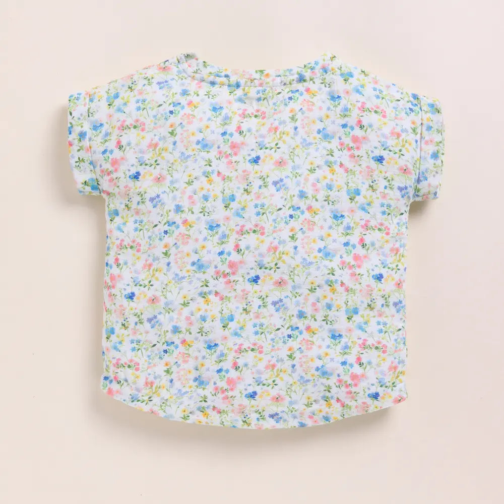 Cot &amp; Candy Baby Organic Muslin Oversized Tees Pack Of 3-Orange + Strawberry + Spring Floral
