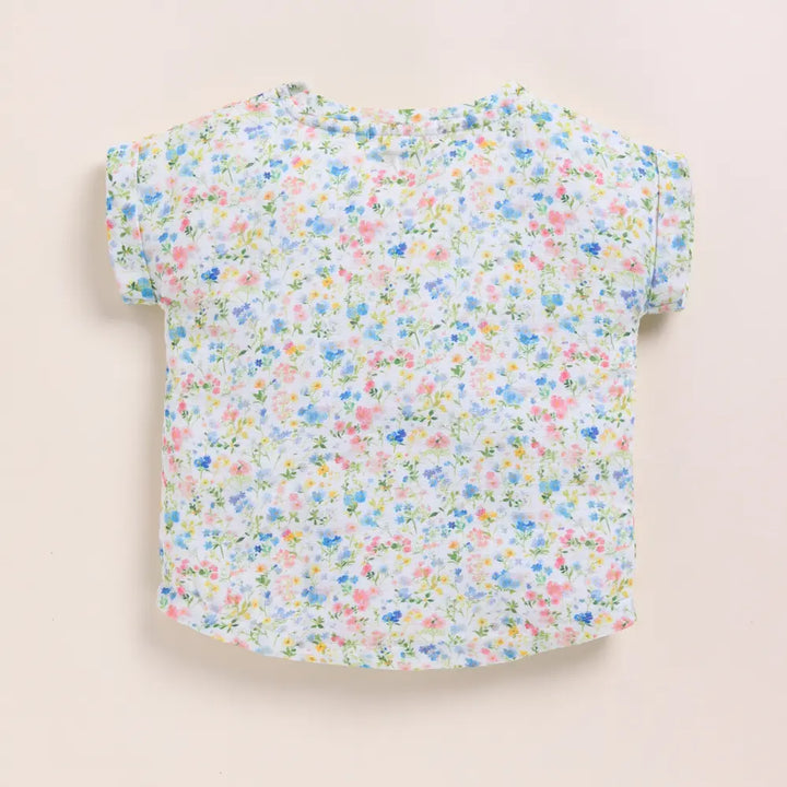 Cot &amp; Candy Baby Organic Muslin Oversized Tees Pack Of 3-Orange + Strawberry + Spring Floral
