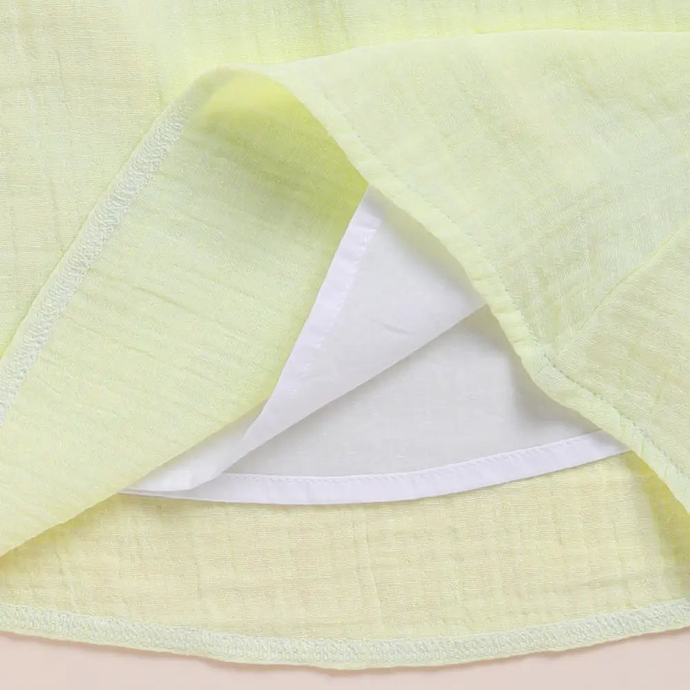 Cot &amp; Candy Baby Organic Muslin Frill Top Set-Pistachio Cream