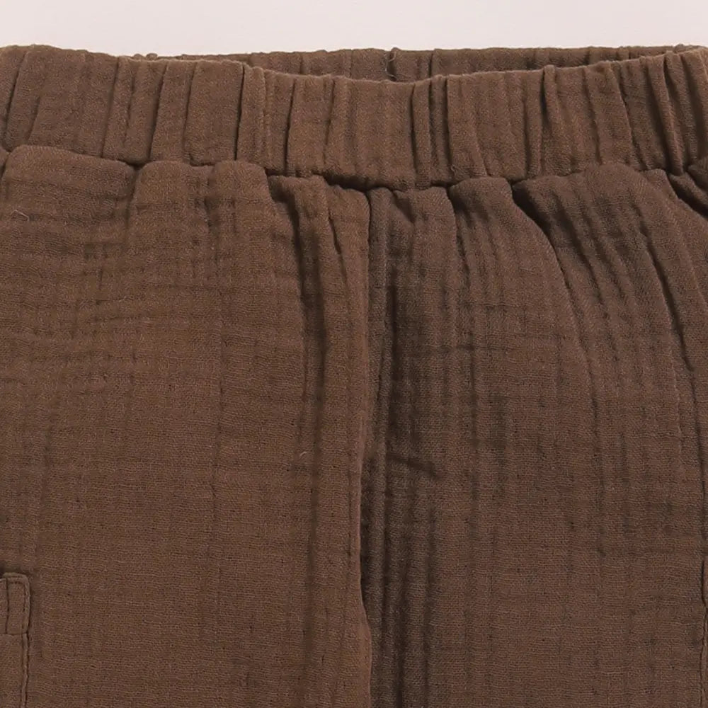 Cot &amp; Candy Baby Organic Muslin Lounge Pants-Cocoa Whisper