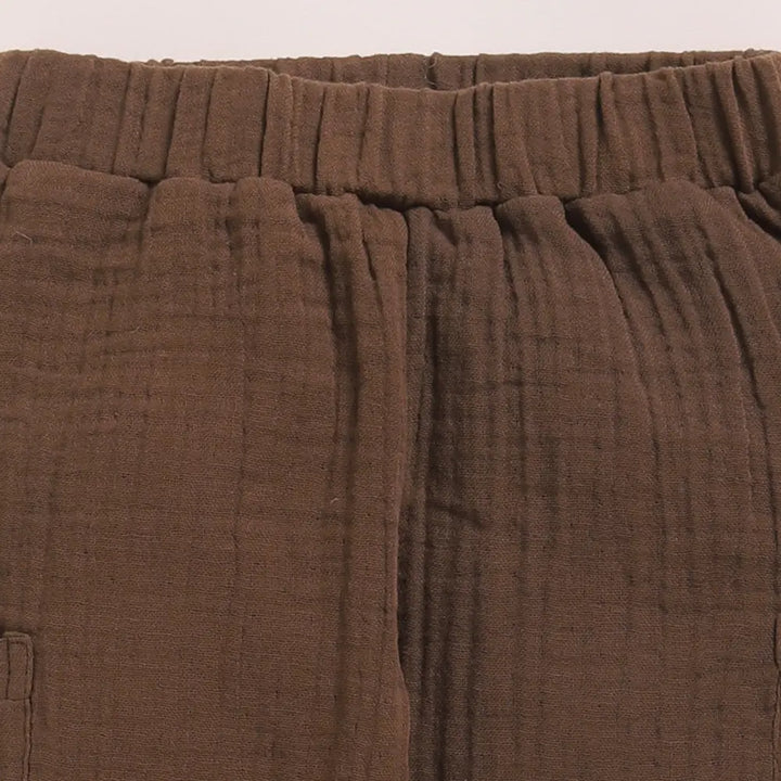 Cot &amp; Candy Baby Organic Muslin Lounge Pants-Cocoa Whisper