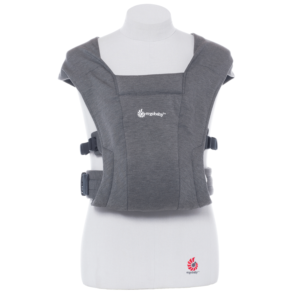 Ergobaby Embrace Newborn Baby Carrier – Soft &amp; Lightweight Fabric, Ergonomic “M” Position and Head Support, Adjustable Waistbelt &amp; Cross Straps, 2 Carry Positions, Easy to Use, 3-11 Kgs, Birth to 12 Months, Heather Grey