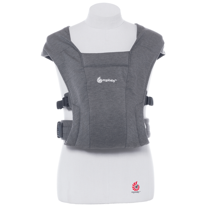 Ergobaby Embrace Newborn Baby Carrier – Soft &amp; Lightweight Fabric, Ergonomic “M” Position and Head Support, Adjustable Waistbelt &amp; Cross Straps, 2 Carry Positions, Easy to Use, 3-11 Kgs, Birth to 12 Months, Heather Grey