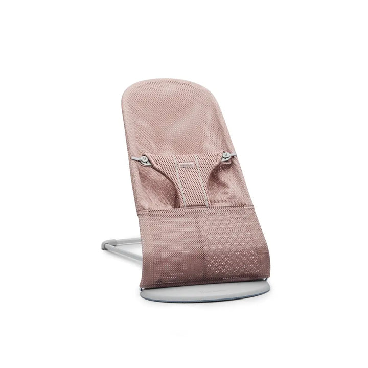 BabyBjorn Bliss Bouncer Mesh, Lightweight Ergonomic Baby Bouncer with Natural Rocking, Convertible to a Toddler Chair, Ergonomic design, Newborn to Toddler (0–2 Years) - Dusty Pink