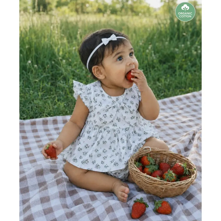 Sweetlime By AS Black &amp; Green Floral Print Organic Cotton Co-ord Set