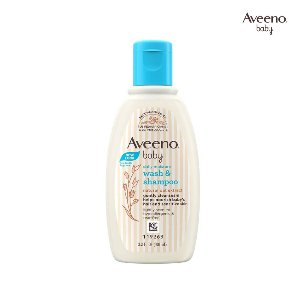 Aveeno Baby Daily Moisture Wash and Shampoo - 100ml