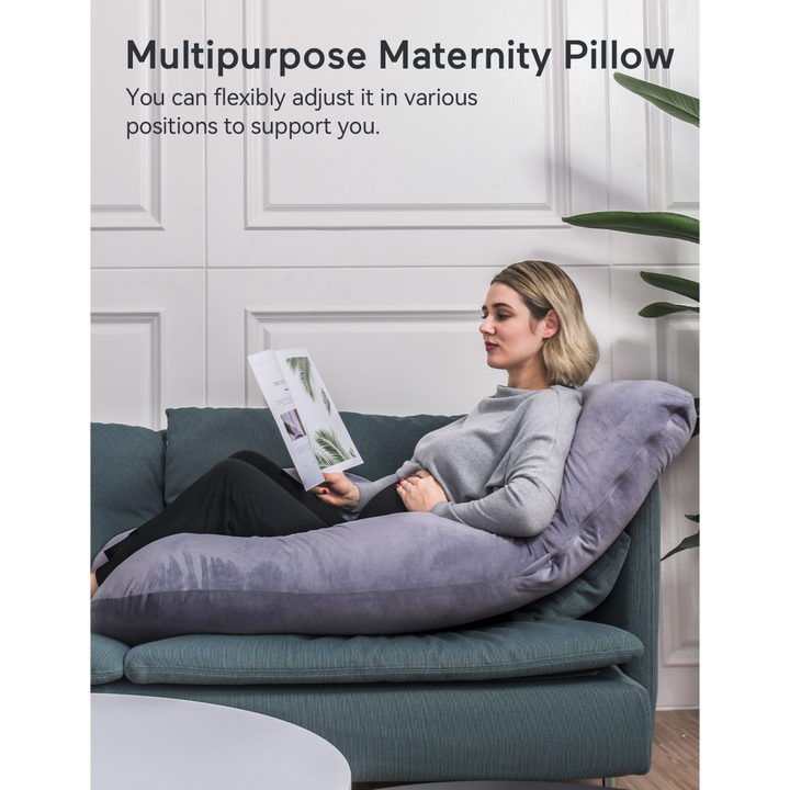 Momcozy G Shaped Pregnancy Pillow Grey