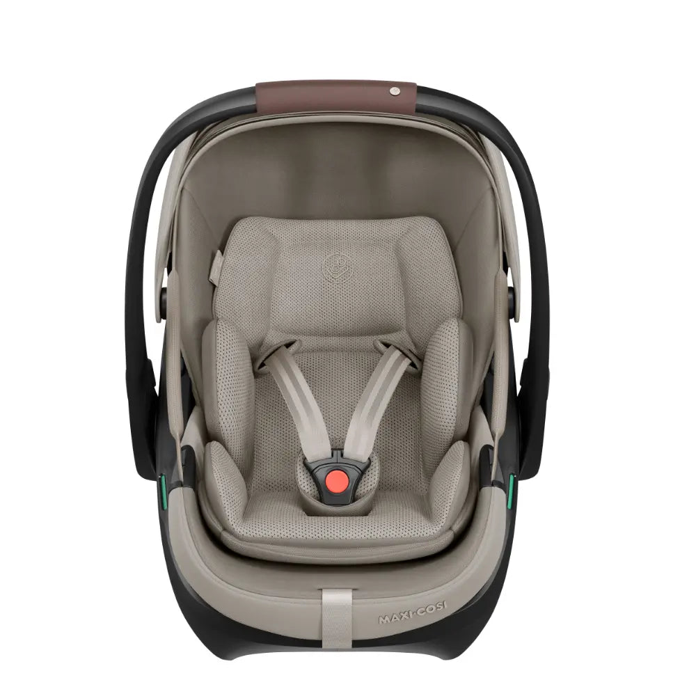 Maxi-Cosi Coral Slide Pro i-Size Newborn Car Seat, SLIDETECH®2 Sliding Car Seat Technology, Rear Facing, Carry Strap, 3 Recline Positions, Side Impact Protection, Climaflow Ventilation, Lightest Car Seat Only 2.5Kg, 0-24 Months - Sapphire Sand