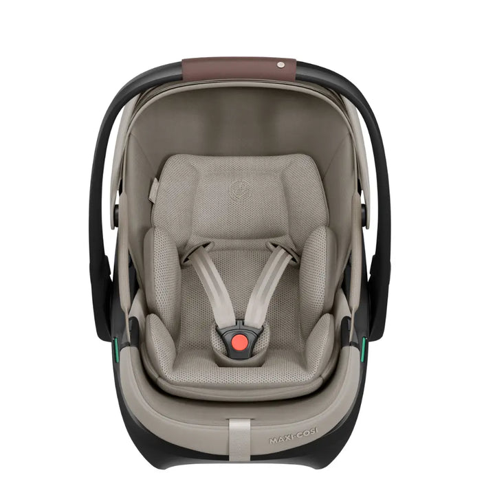 Maxi-Cosi Coral Slide Pro i-Size Newborn Car Seat, SLIDETECH®2 Sliding Car Seat Technology, Rear Facing, Carry Strap, 3 Recline Positions, Side Impact Protection, Climaflow Ventilation, Lightest Car Seat Only 2.5Kg, 0-24 Months - Sapphire Sand