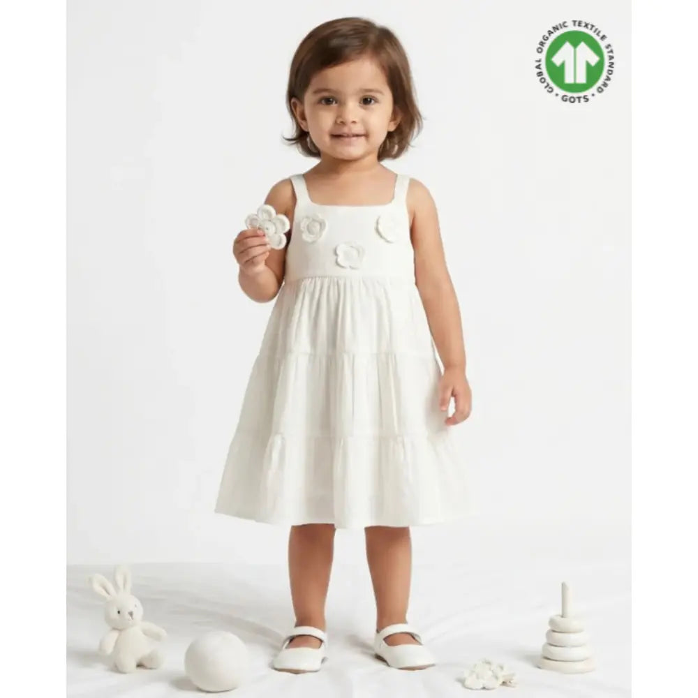 Sweetlime By As Snowdrop Sweetheart Organic Cotton Dress – White