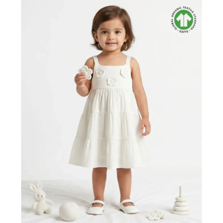 Sweetlime By As Snowdrop Sweetheart Organic Cotton Dress – White