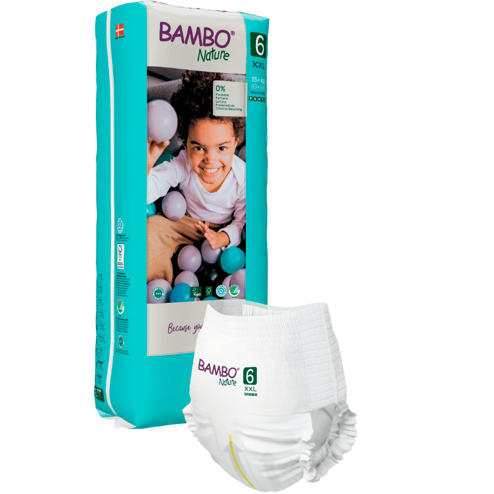 Bambo Nature Skin Friendly Pant Style Diapers - XXL (15+ kgs)