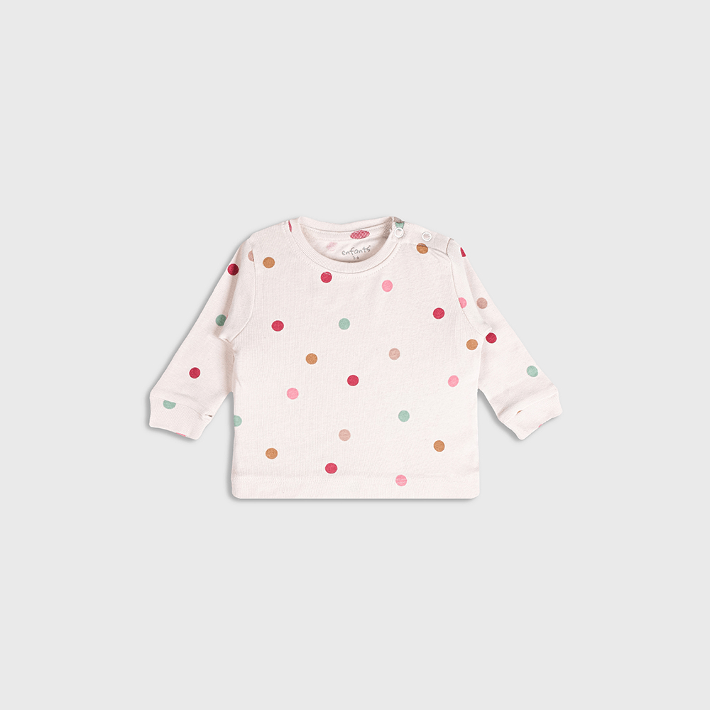 Enfants Polka Delight Co-ords- Beige