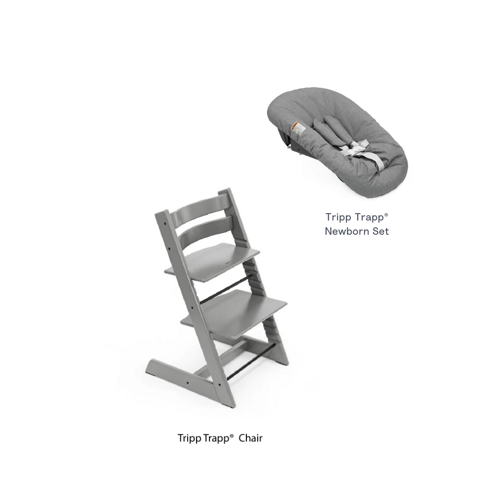 Stokke® Tripp Trapp Newborn Combo (Chair & Anthracite Newborn set)