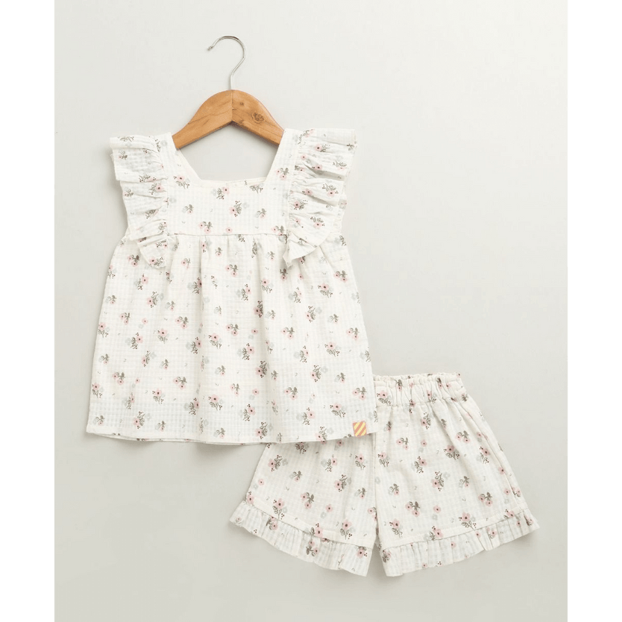 Sweetlime By AS Blossom Whisper Ruffle Co-ord Set