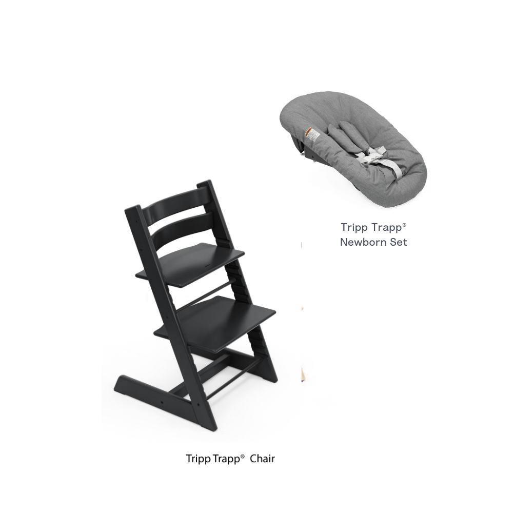 Stokke® Tripp Trapp Newborn Combo (Chair & Anthracite Newborn set)