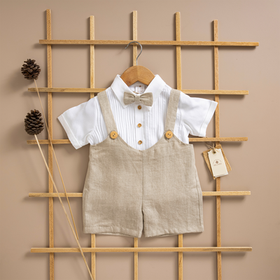 Baby Forest Poshaak Cotton Linen Romper Set (2 pc)
