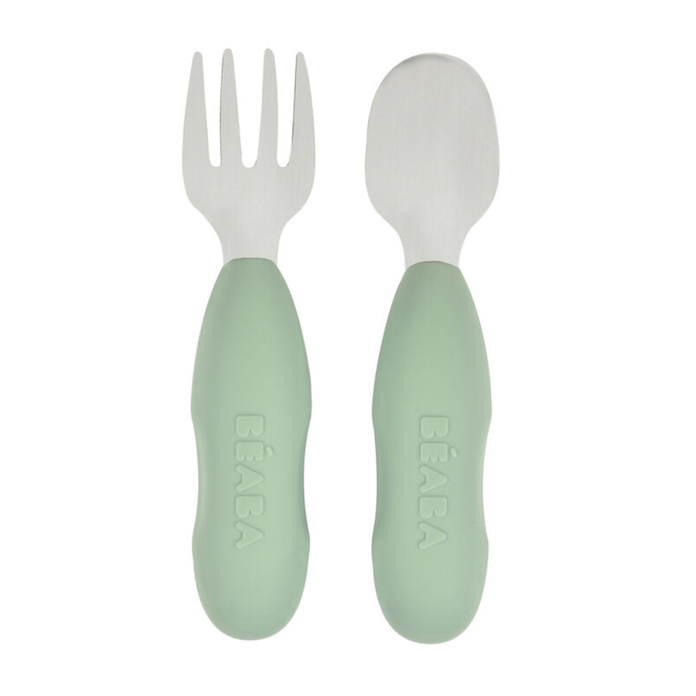 Beaba Set of 2 Stainless Steel Pre-Cutlery Set