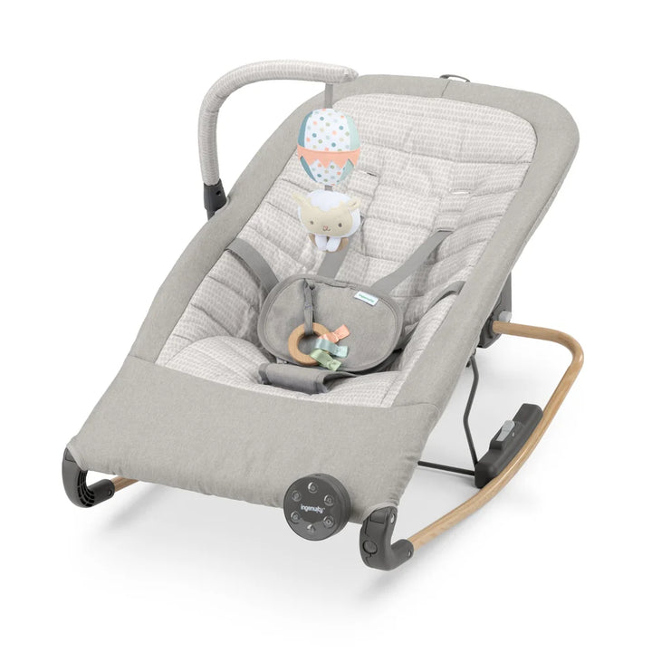 Ingenuity Keep InMotion Automatic Baby Rocking Seat with Soothing Vibrations &amp; Music, Remote Control, 0-6 months - Soulful Skies