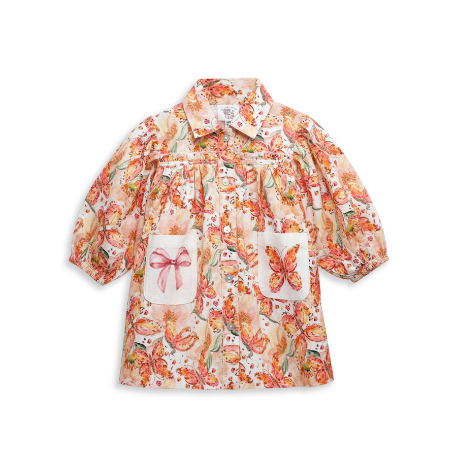 The Baby Trunk Shirt Dress - Butterfly