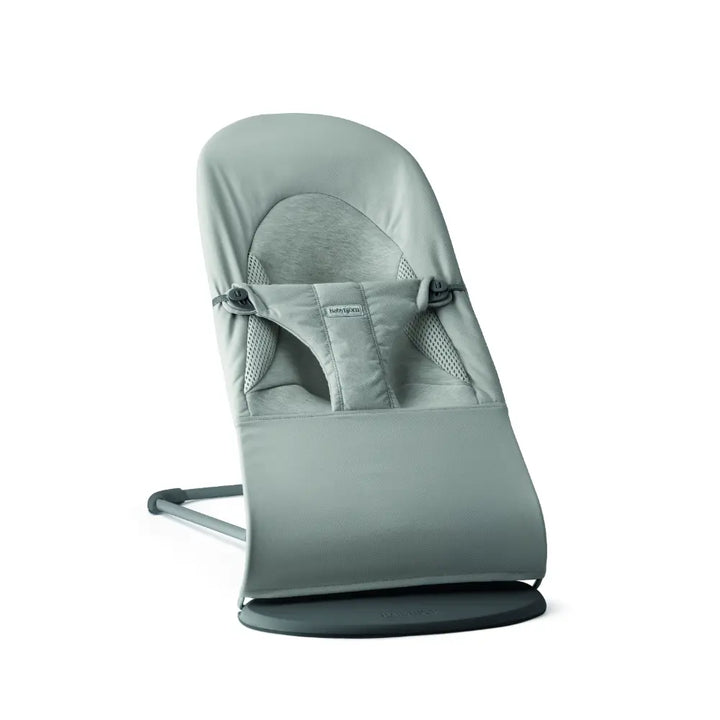 BabyBjorn Balance Soft Quilted Fabric, Lightweight Ergonomic Baby Bouncer with Natural Rocking, Convertible to a Toddler Chair, Ergonomic design, Newborn to Toddler (0–2 Years) - Light Grey