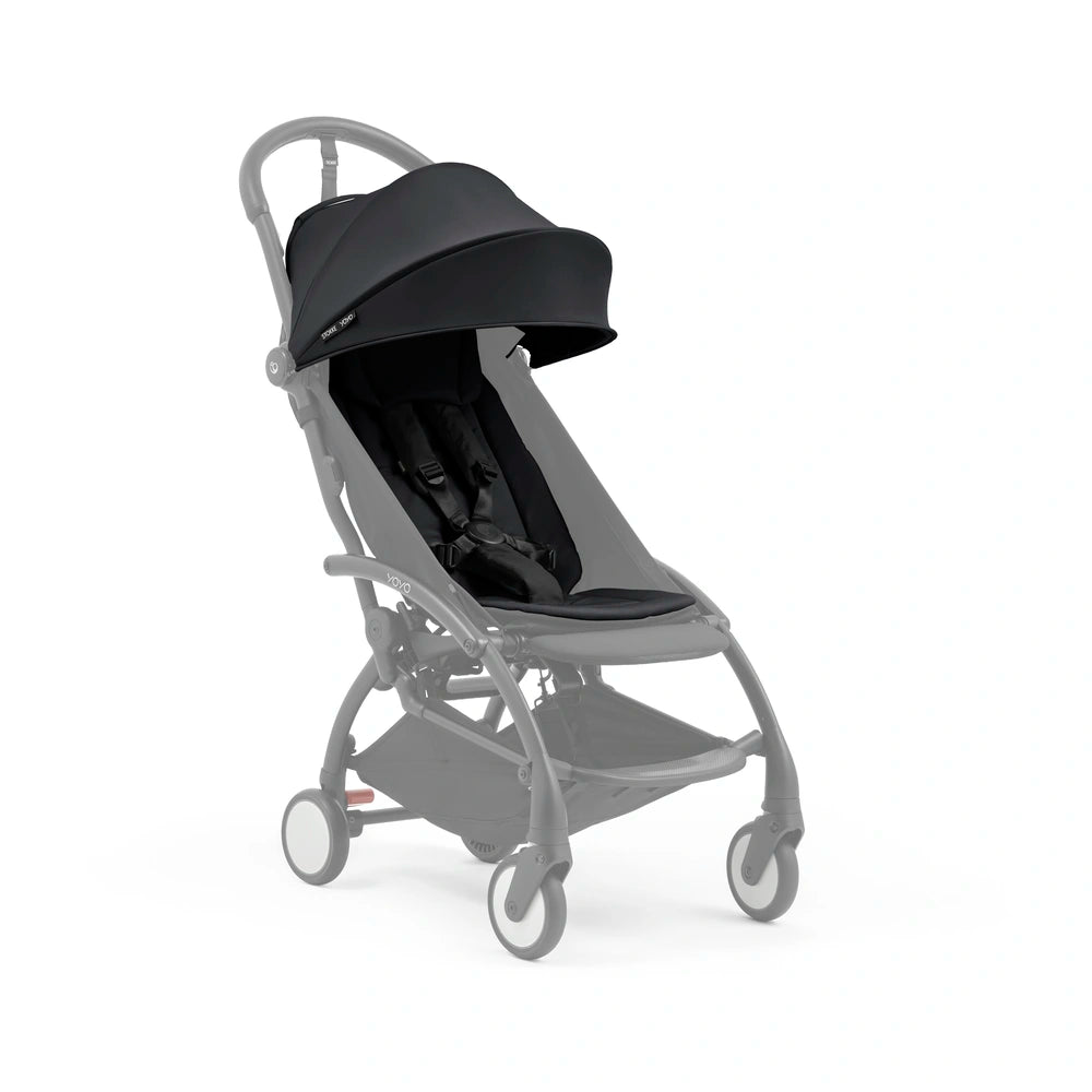 Stokke YOYO⁵  Seat Pack | 6 Months+ | Redesigned Padded Seat | Extendable Canopy | Zipped Back Pocket | Lightweight &amp; Comfortable | For Babies 6 Months to 4 Years | Requires YOYO Frame (Sold Separately) | Black